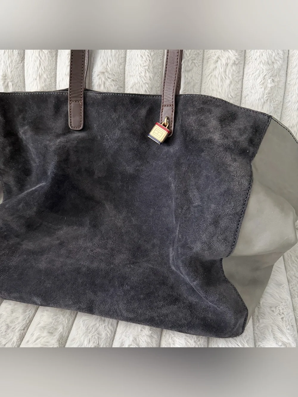 Tommy Hilfiger suede large tote bag